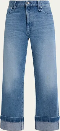 Simone Rocha Mens Embellished Washed Denim Carpenter Jeans