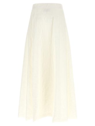 Herno Nylon Microfiber A-Line Skirt - Ivory