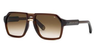 Philipp Plein SPP203M 0G34 Mens Sunglasses Brown Size 58