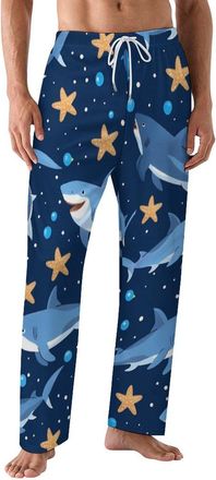 Generic Sharks Starfish Mens Pajama Pants Casual Lounge Pants Pjs Bottoms Sleepwear Trousers Lightweight Sleep Pants