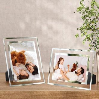 OEM Marcos De Fotos De 13x18 Pulgadas, Marco De Fotos De Cristal Para Bodas, Varias Fotos, Juego De 2, Regalo De Cumplea&ntilde;os