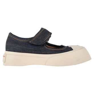Marni Marni Pablo Mary Jane Sneakers in Blauwe Katoenen Denim