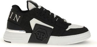 Philipp Plein Mens Low Top Fashion Sneaker - Black Leather - Size EU 40