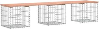 vidaXL Garden Bench Gabion Design 203x44x42 cm Solid Wood Douglas vidaXL