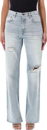 Haikure Light Blue Straight High Rise Jeans