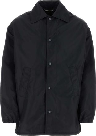 Dolce & Gabbana Middernachtblauwe Nylon Jas