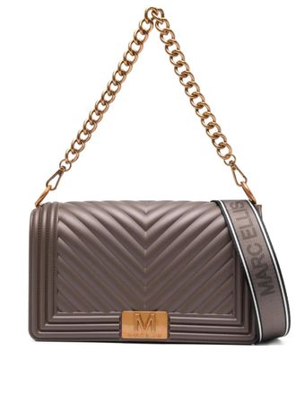 Marc Ellis chevron-pattern crossbody bag - women - PVC - One Size - Brown