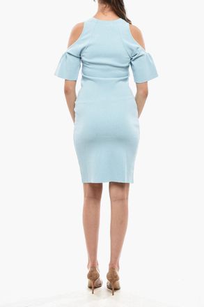 Stella McCartney Vestito Attillato Cold Off Shoulder a Tinta Unita Stella McCartney