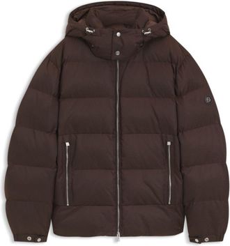 BOSS Water-repellent padded jacket with micro-monogram jacquard