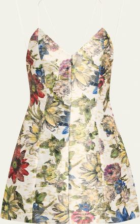 Alice & Olivia Tayla Structured Lantern Mini Dress