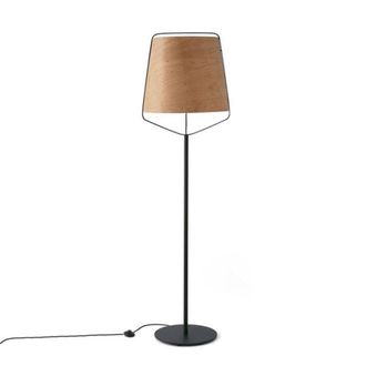 Faro Barcelona L&aacute;mpara de pie metal y madera 182cm