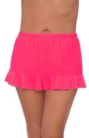 Aqua Green High Waist Slimming Ruffle Skirt Swimsuit Bottom in Rose Quartz at Nordstrom, Size X-Large