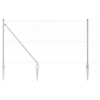 Berkfield Home Hexagon Fence 1.4x100 m Galvanised Steel in Silver