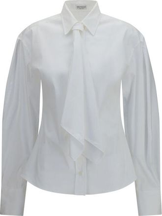 Brunello Cucinelli White Cotton Dress Womens Shirt
