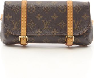 Louis Vuitton Brown Monogram Coated Canvas Leather Fanny Pack Pochette (Pre-Owned)