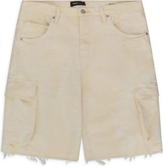 Purple Antique White Jacquard Cargo Shorts