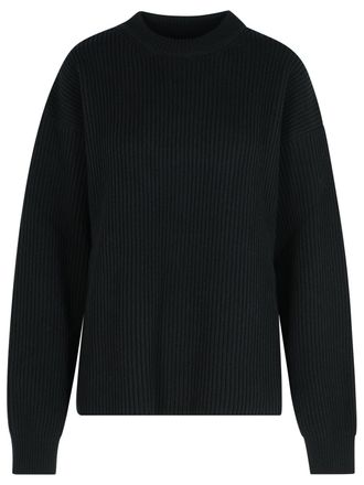 Jil Sander Black Woll Crew Neck Pullover