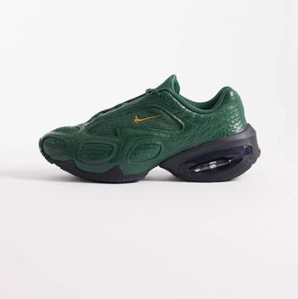 Nike Womens Air Max Muse Croc Sneakers In Green