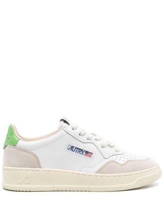 Autry Medalist suede-panel sneakers - White