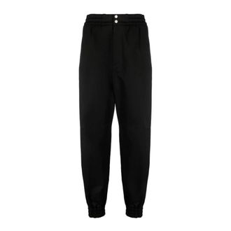 Alexander McQueen Twill Weave Katoenen Broek - Heren - Straight fit broeken - Zwart - L - Katoen - Broeken