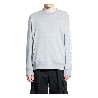 MASTERMIND WORLD Sweatshirts, male, Gray, Size: M Grey Crewneck Sweatshirt with Skull Print