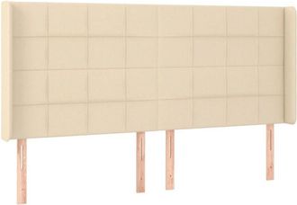 vidaXL Cabecero Con Led De Tela Color Crema 203x16x118/128 Cm Vidaxl