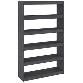 vidaXL Vidaxl - Libreria/divisorio Grigio 100x30x167,5 Cm In Massello Di Pino