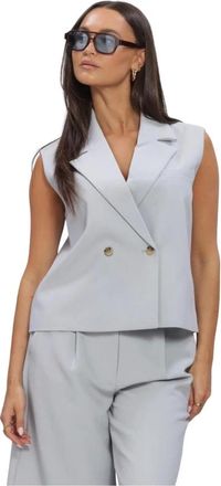 Modstr&ouml;m Dames, Jassen, Blauw, Maat: XL Leer