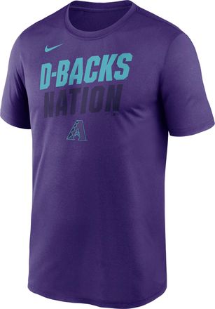 Nike Arizona Diamondbacks City Connect Team Phrase Script Nike Mens Dri-FIT MLB T-Shirt in Purple | NKGK51LDQS-TG9