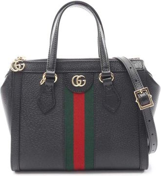 Gucci Pre-owned Gucci Small Leather Web Ophidia Satchel Unisex V8TP64GX7E8LOEB7
