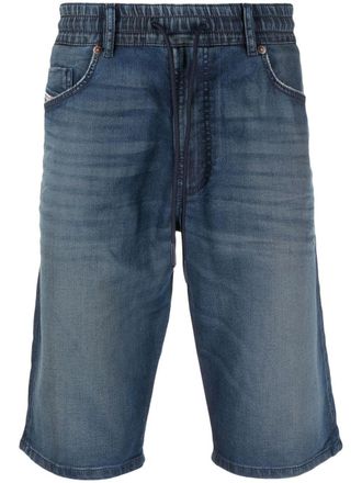 Diesel D-Krooley drawstring-waist denim shorts - men - Cotton/Elastane/Lyocell - 26 - Blue