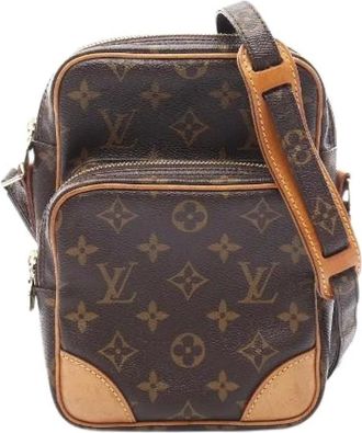 Louis Vuitton Pre-owned Cross Body Bags, female, Brown, Size: ONE SIZE Pre-owned Vintage Canvas Cross Body Bag