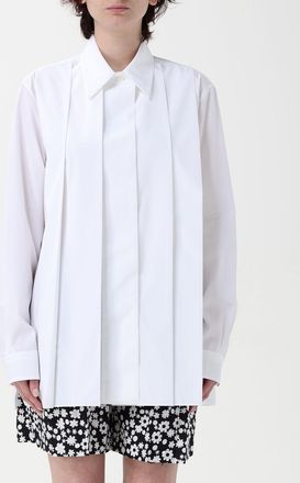 Marni Womens Pleated Cotton Poplin Shirt - White - Size EU 44 (Womens)