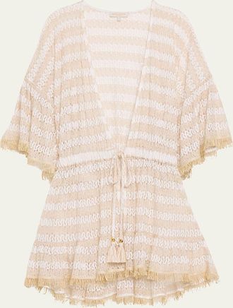 Ramy Brook Jewel Striped Knit Coverup Dress