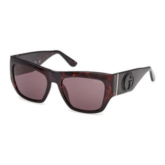Guess Sunglasses, female, Brown, 54 MM, Blossom Square Plastic Sunglasses