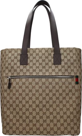 Gucci Herrens Umh&auml;ngetaschen Stoff Beige/Dunkelbraun