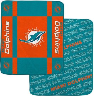 Pegasus Sports Miami Dolphins Nfl Team Reversible Fleece Blanket