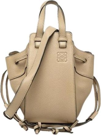 Loewe Pre-owned Mini Hammock Satchel - Dames - Vintage Handtas - Beige - ONE Size - Leer - Vintage