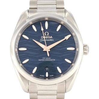 Omega Vintage, unisex, Blauw, ONE Size, Pre-owned Roestvrijstalen Horloge