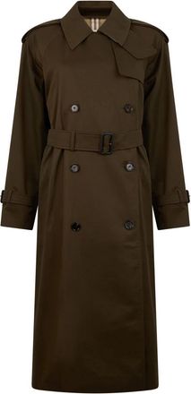 Burberry Coats - Dames - Trenchcoats - Bruin - M - Jassen