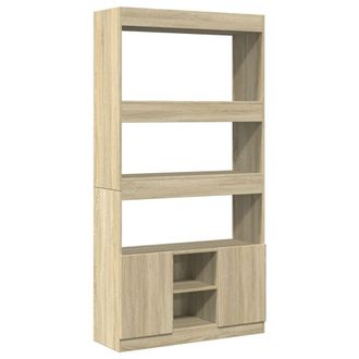 vidaXL Aparador Alto Madera De Ingenier&iacute;a Roble Sonoma 92x33x180 Cm Vidaxl