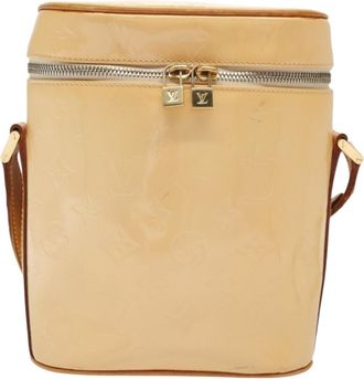 Louis Vuitton Sullivan Beige Patent Leather Shoulder Bag (Pre-Owned)