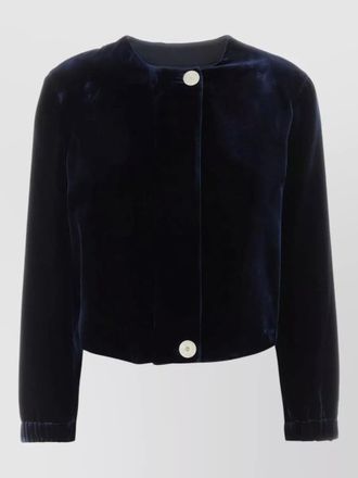 Giorgio Armani velvet single breasted coat