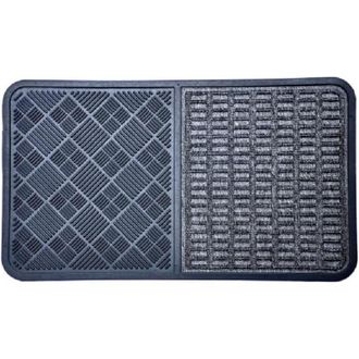 Imports Decor Imports Decor Synthetic Rubber Door Mat, 16 x 28, Grey