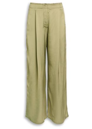 Day Birger Et Mikkelsen Day Birger ET Mikkelsen Fisher Fluid Satin Wide-leg Trousers - Khaki - 38 (UK12 / M)