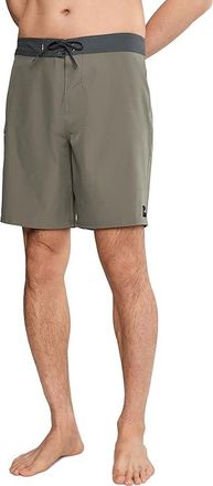 O'Neill Hyperfreak Heat Solid 19 Boardshorts Mens Swimwear Mulled Basil : 34, Elastane/Polyester