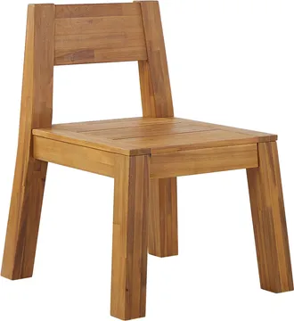 Beliani Silla De Jard&iacute;n De Madera De Acacia Clara Laminada R&uacute;stico Livorno
