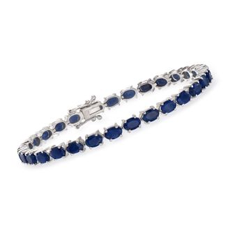 Ross-Simons 16.00- Sapphire Tennis Bracelet in Sterling Silver
