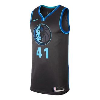 Nike NBA Dirk Nowitzki City Edition Swingman Dallas Mavericks Jersey Black AJ4604-060