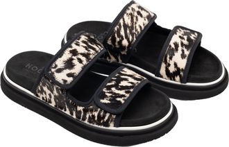 Hogan Double-Strap Flat Sandals - Black
